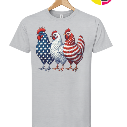 American Flag Chickens Tee