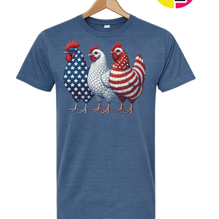 American Flag Chickens Tee