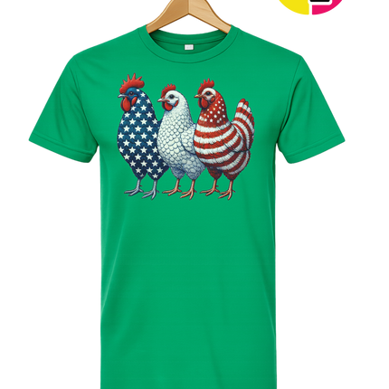 American Flag Chickens Tee