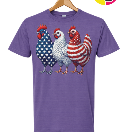 American Flag Chickens Tee