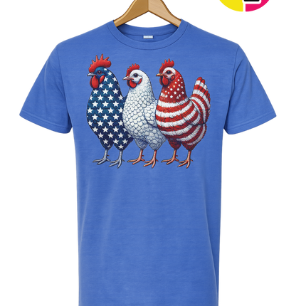 American Flag Chickens Tee