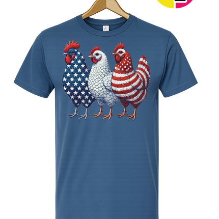 American Flag Chickens Tee