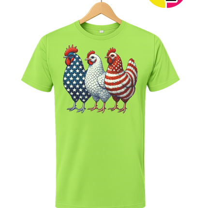 American Flag Chickens Tee