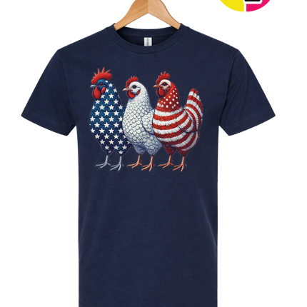 American Flag Chickens Tee