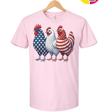 American Flag Chickens Tee