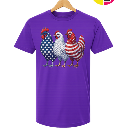American Flag Chickens Tee