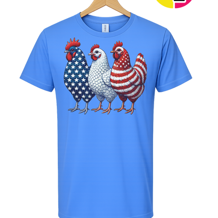 American Flag Chickens Tee