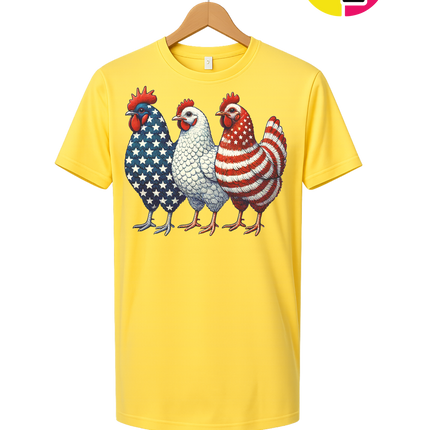 American Flag Chickens Tee