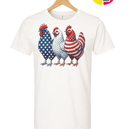 American Flag Chickens Tee