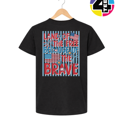 Land Of The Free Because Of The Brave Youth Tee