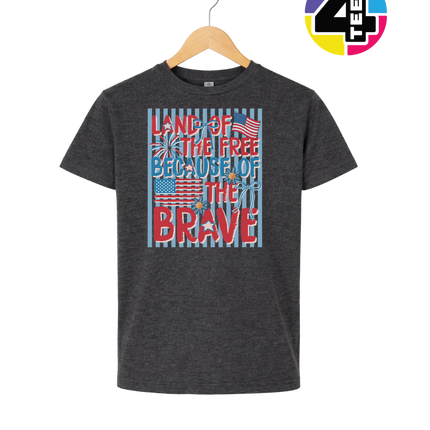 Land Of The Free Because Of The Brave Youth Tee