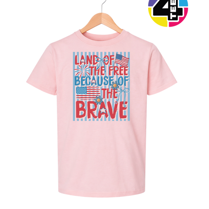 Land Of The Free Because Of The Brave Youth Tee
