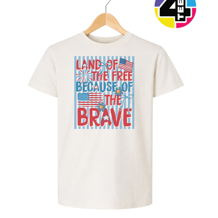 Land Of The Free Because Of The Brave Youth Tee