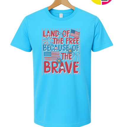 Land Of The Free Because Of The Brave Tee