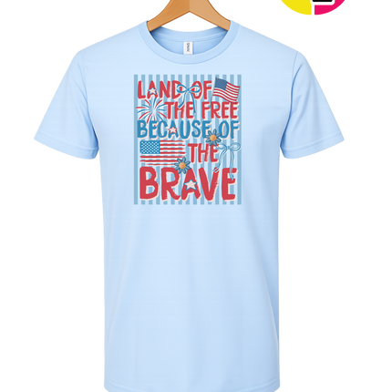 Land Of The Free Because Of The Brave Tee