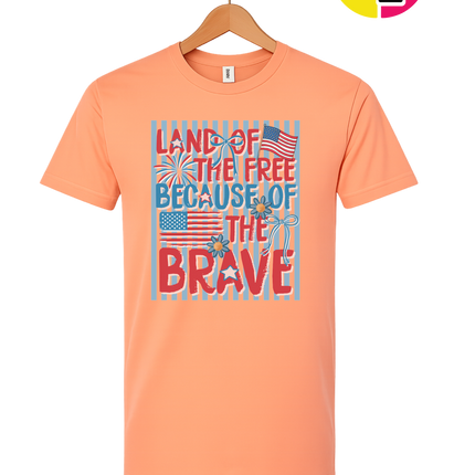 Land Of The Free Because Of The Brave Tee