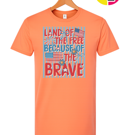 Land Of The Free Because Of The Brave Tee