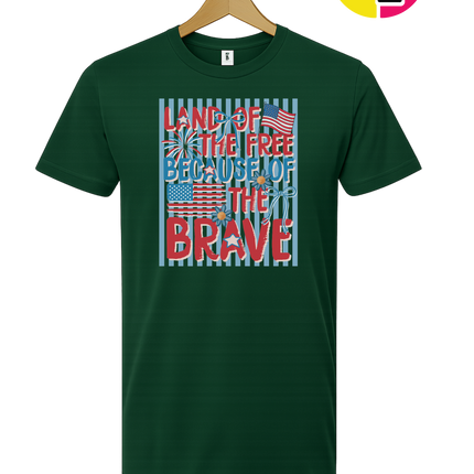 Land Of The Free Because Of The Brave Tee