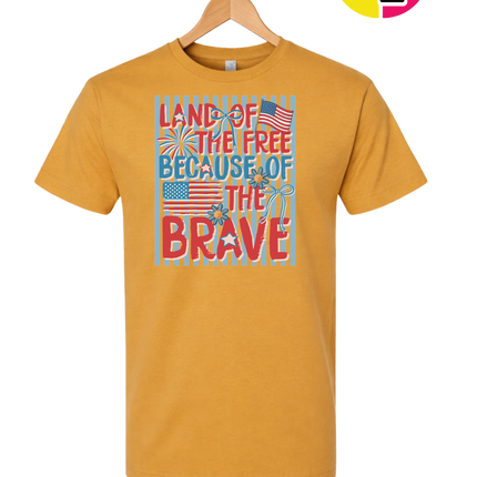 Land Of The Free Because Of The Brave Tee