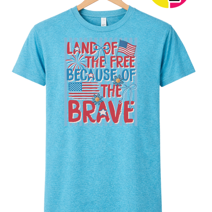 Land Of The Free Because Of The Brave Tee