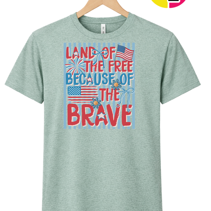 Land Of The Free Because Of The Brave Tee