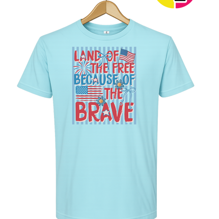 Land Of The Free Because Of The Brave Tee