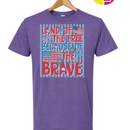 Land Of The Free Because Of The Brave Tee