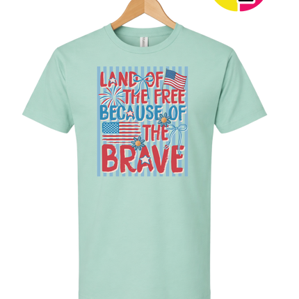Land Of The Free Because Of The Brave Tee
