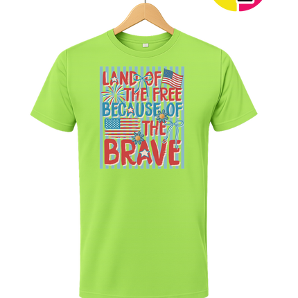 Land Of The Free Because Of The Brave Tee