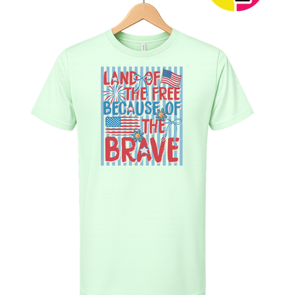 Land Of The Free Because Of The Brave Tee