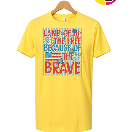Land Of The Free Because Of The Brave Tee