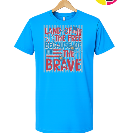 Land Of The Free Because Of The Brave Tee