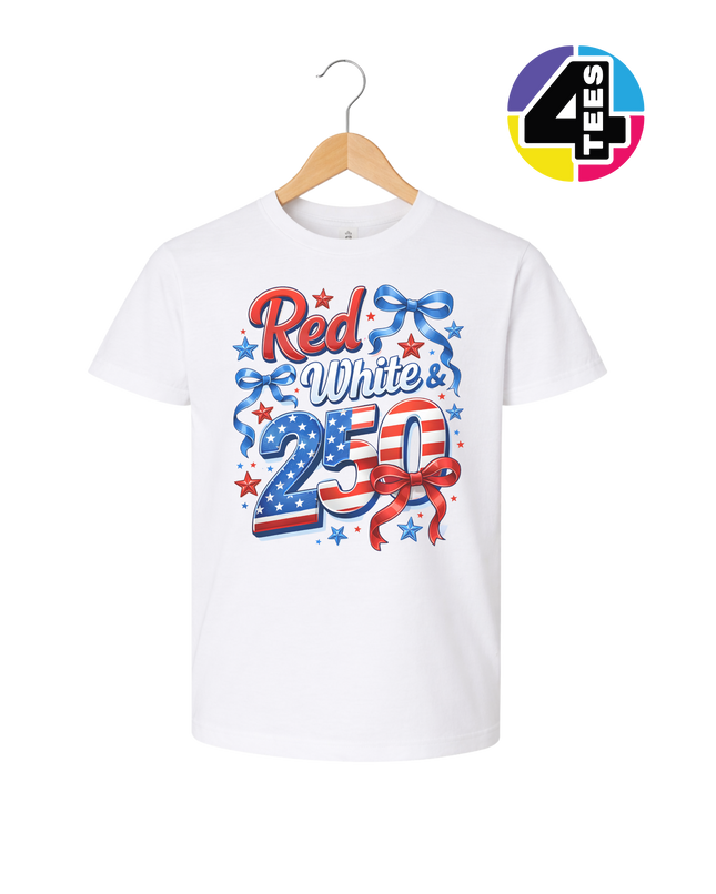 Red, White, And 250 Youth Tee