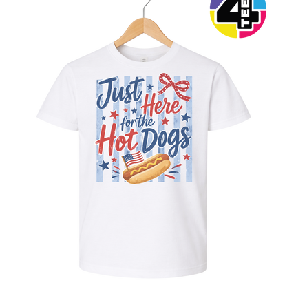 Just Here For The Hot Dogs Youth Tee