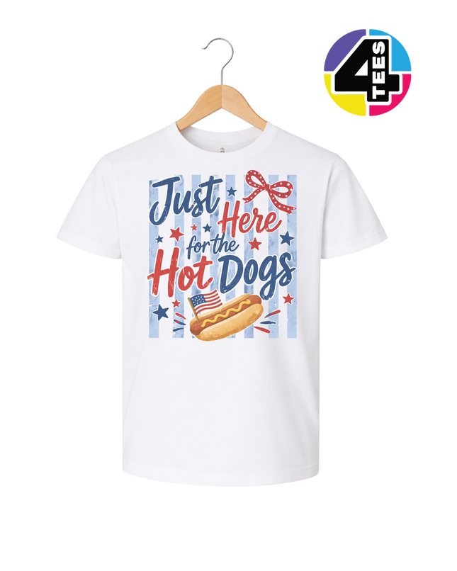 Just Here For The Hot Dogs Youth Tee