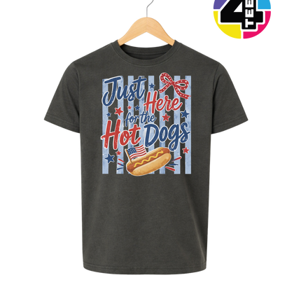 Just Here For The Hot Dogs Youth Tee