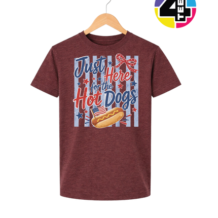 Just Here For The Hot Dogs Youth Tee