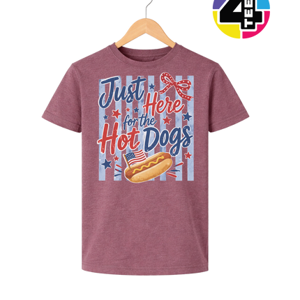 Just Here For The Hot Dogs Youth Tee