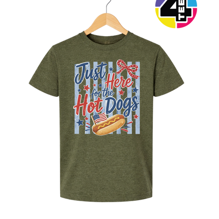 Just Here For The Hot Dogs Youth Tee
