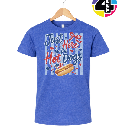 Just Here For The Hot Dogs Youth Tee