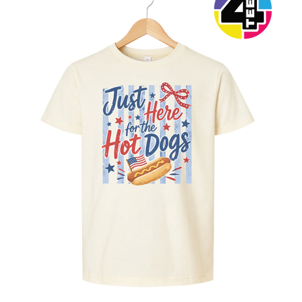 Just Here For The Hot Dogs Youth Tee