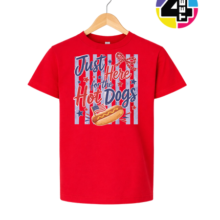 Just Here For The Hot Dogs Youth Tee