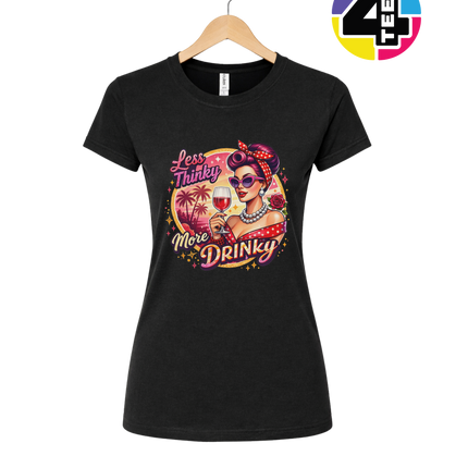 Retro Pinup Girl Wine Summer Women's Tee