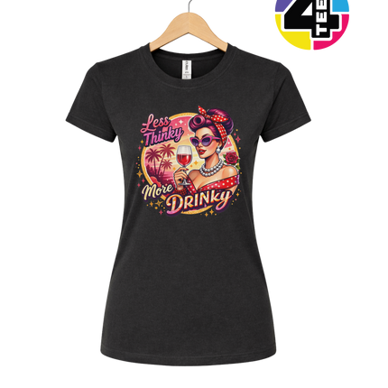 Retro Pinup Girl Wine Summer Women's Tee