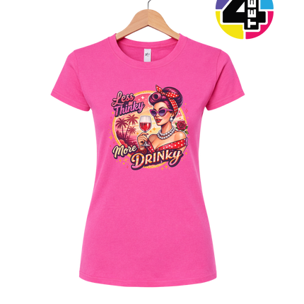 Retro Pinup Girl Wine Summer Women's Tee