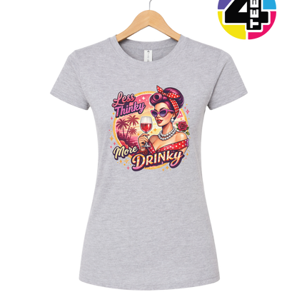 Retro Pinup Girl Wine Summer Women's Tee