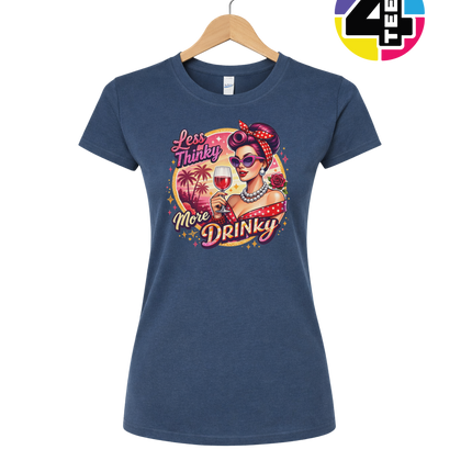 Retro Pinup Girl Wine Summer Women's Tee