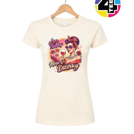 Retro Pinup Girl Wine Summer Women's Tee