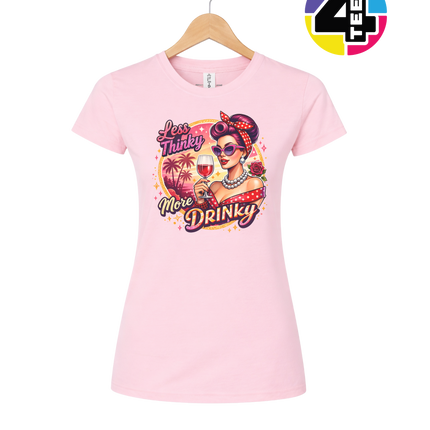 Retro Pinup Girl Wine Summer Women's Tee