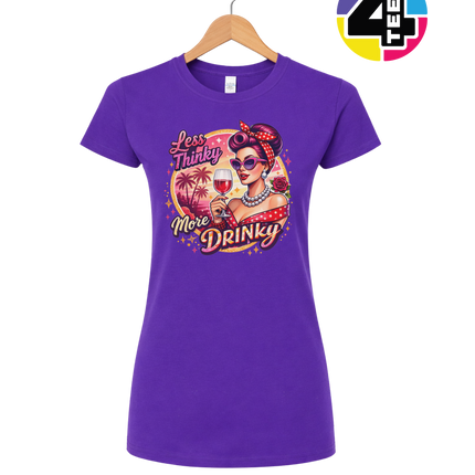 Retro Pinup Girl Wine Summer Women's Tee